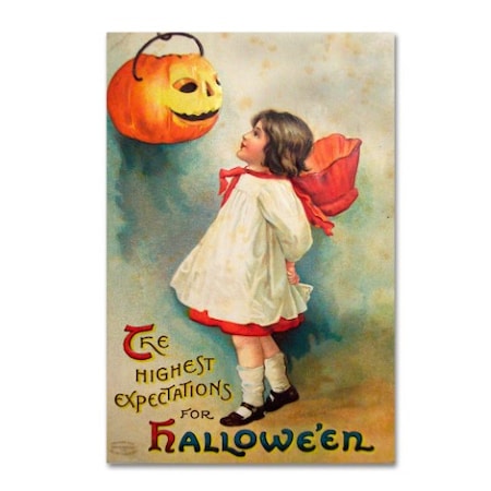 Vintage Apple Collection 'Halloween Expectations' Canvas Art,22x32
